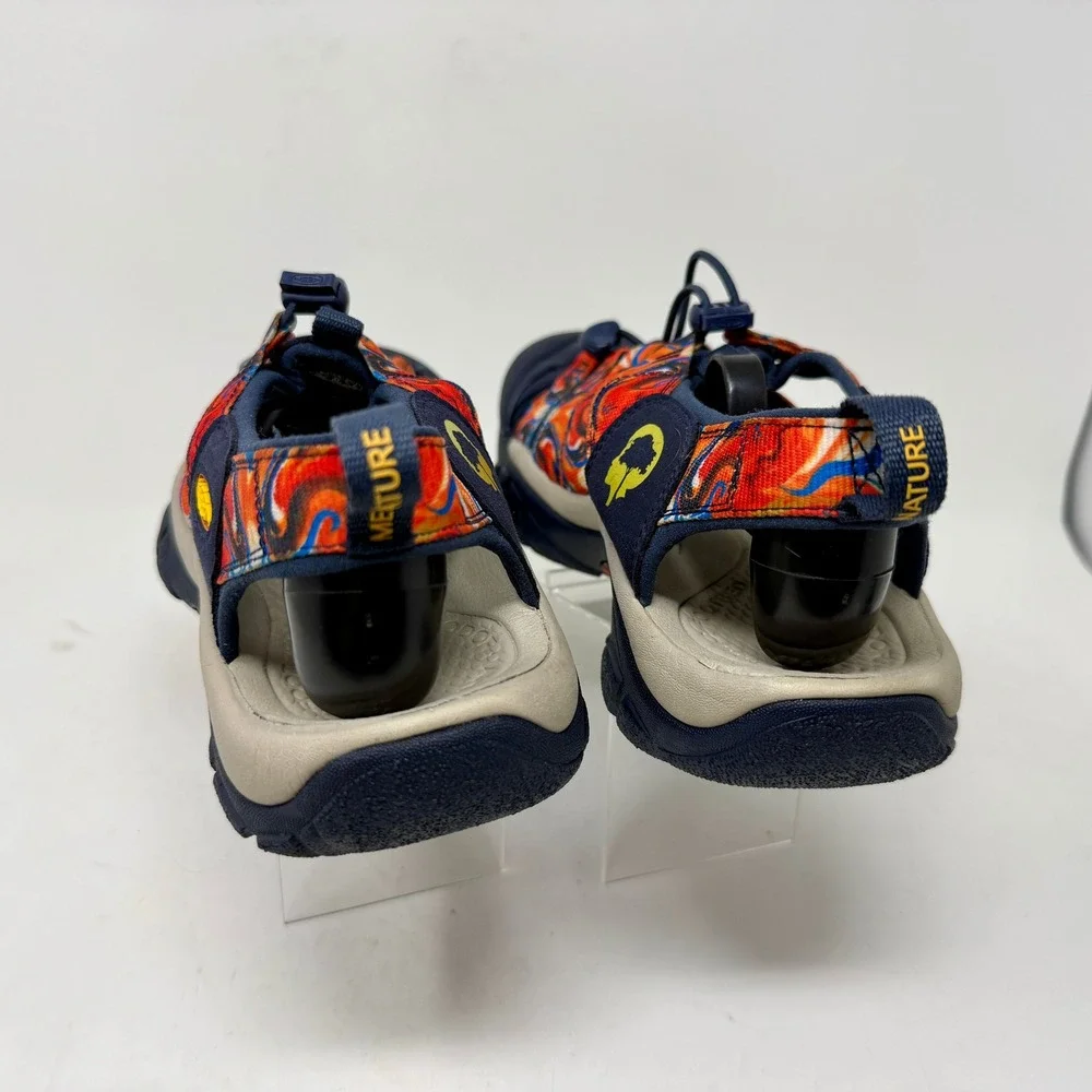 Keen Newport H2 Retro Mens Sz 11 Waterproof Sandals Navy Multi Color Swirl